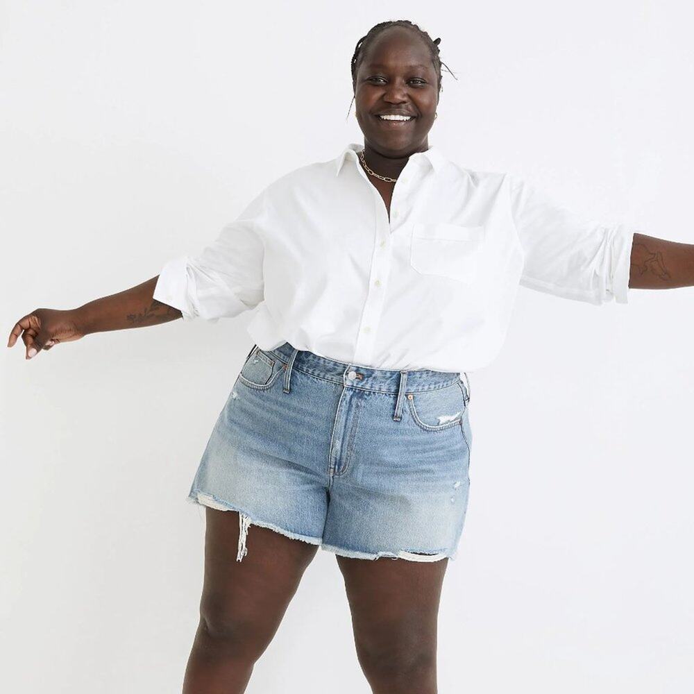 Madewell Relaxed Denim Shorts Renfield Wash: Destructed Edition